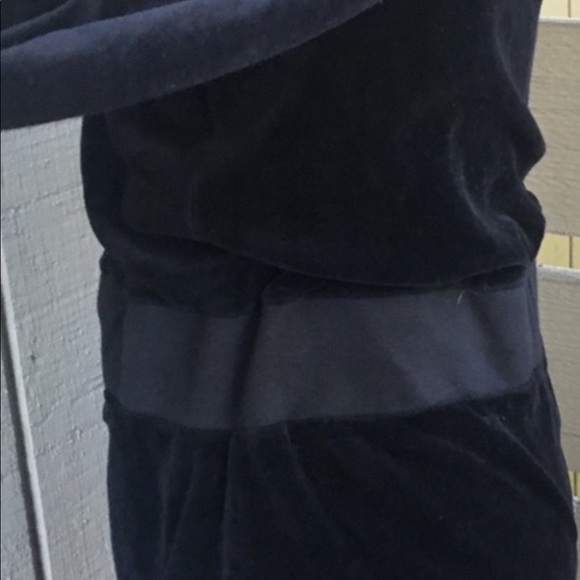 Juicy Couture Off Shoulder Velor Mini Black Dress - Picture 4 of 4